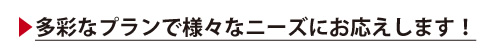 多彩なプラン